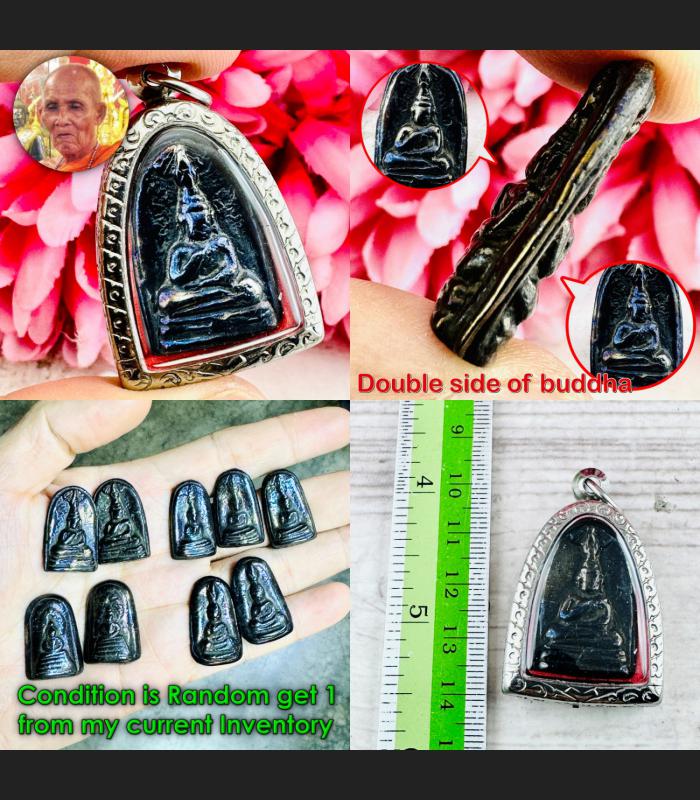 Leklai Kotipe Black Shiny Mekaphat Buddha Enlightenment Huan Thai Amulet #18685 Leklai Kotipe Black Shiny Mekaphat Buddha Enlightenment Huan Thai Amulet #18685