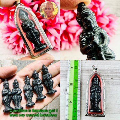 Leklai Kotipe Black Shiny Mekaphat Wessuwan Ghost Hunter Huan Thai Amulet #18688