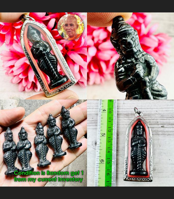 Leklai Kotipe Black Shiny Mekaphat Wessuwan Ghost Hunter Huan Thai Amulet #18688 Leklai Kotipe Black Shiny Mekaphat Wessuwan Ghost Hunter Huan Thai Amulet #18688