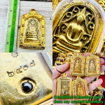 Somdej Leklai Suwanracha Gold Kotipe Protect Immortal Somporn Thai Amulet #18690