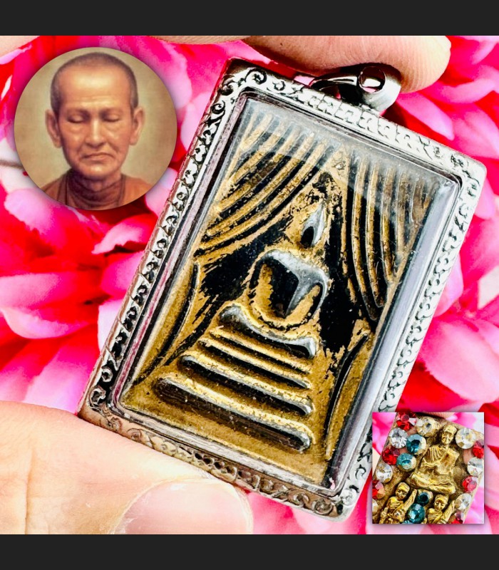 Leklai Magnetic Wekman Black Shiny Shield Somdej Toh WatRaKang Thai Amulet 18701 Leklai Magnetic Wekman Black Shiny Shield Somdej Toh WatRaKang Thai Amulet 18701