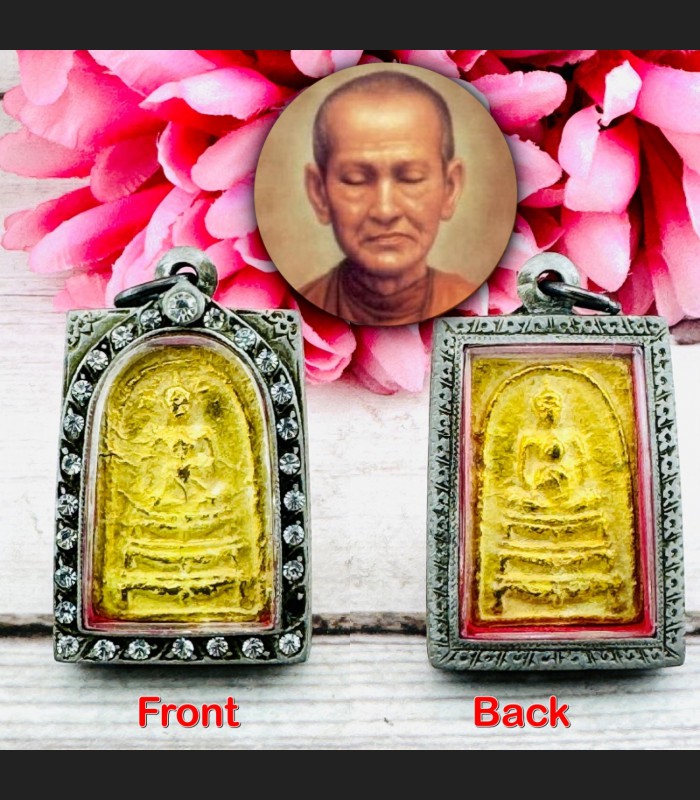 VTg Casing 2Side Leklai SuWanRaCha Gold Somdej Toh WatRaKang Thai Amulet #18702 VTg Casing 2Side Leklai SuWanRaCha Gold Somdej Toh WatRaKang Thai Amulet #18702