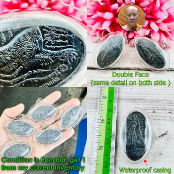 Immortal Medal Tiger Cut Head Reflect Revers Turn Lucky Chanai Thai Amulet 18704