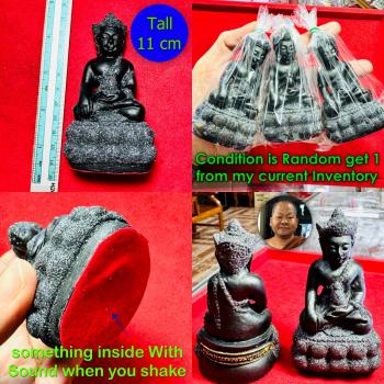 Kring Bell Buddha Statue Leklai Dust Magic Rich Wealth Somporn Thai Amulet 18705