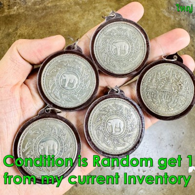 Waterproof Case Coin Siam Medal Rowel Chakra Elephant Royal Crown Thailand 18715