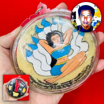 Panneng Skull Forehead Lady 9tail Fox Gambling Win Money Tawee Thai Amulet 18718