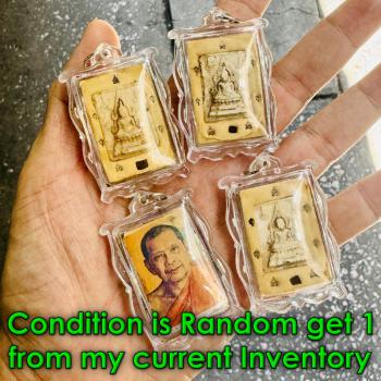 Somdej Monk Photo Chinnaraj Buddha Great Wealth Lingdam Be2533 Thai Amulet 18722