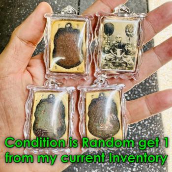 Waterproof Old Coin Medal Protection Immortal Klan Wat Phayart Thai Amulet 18726