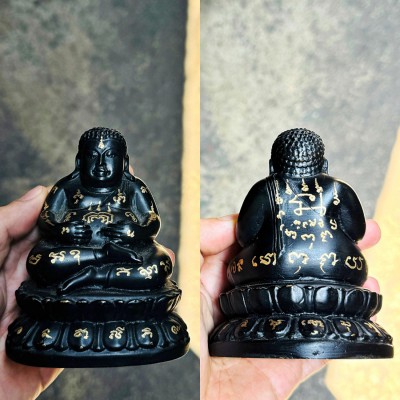 Sankajai Happy Buddha Yant Write Bronze Buddha Statue Watsutad Thai Amulet 18728