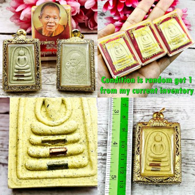Somdej 3Takud Triple Fast Rich Wealth Money Koon BanRai Be2536 Thai Amulet 18751