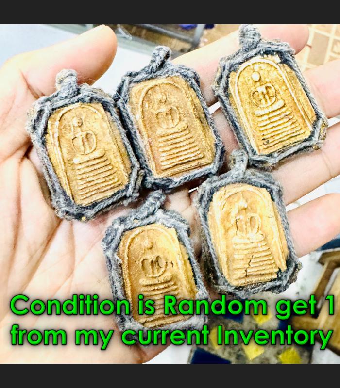 Old Braided Cord Pendant Somdej Toh 7Row KetChiYo Protection Thai Amulet #18758 Old Braided Cord Pendant Somdej Toh 7Row KetChiYo Protection Thai Amulet #18758