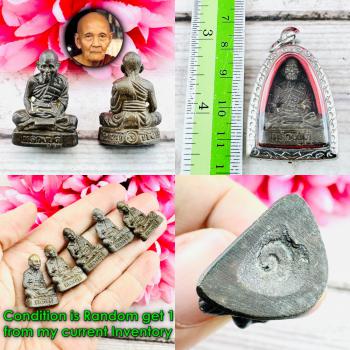 Lucky Magic Miniature Monk Doo Watsakae Meditation Yant Be2551 Thai Amulet 18770
