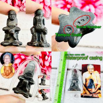 Matel 3in1 Pidta Close Eye Tokraja Kron WatBangSek Protection Thai Amulet #18771